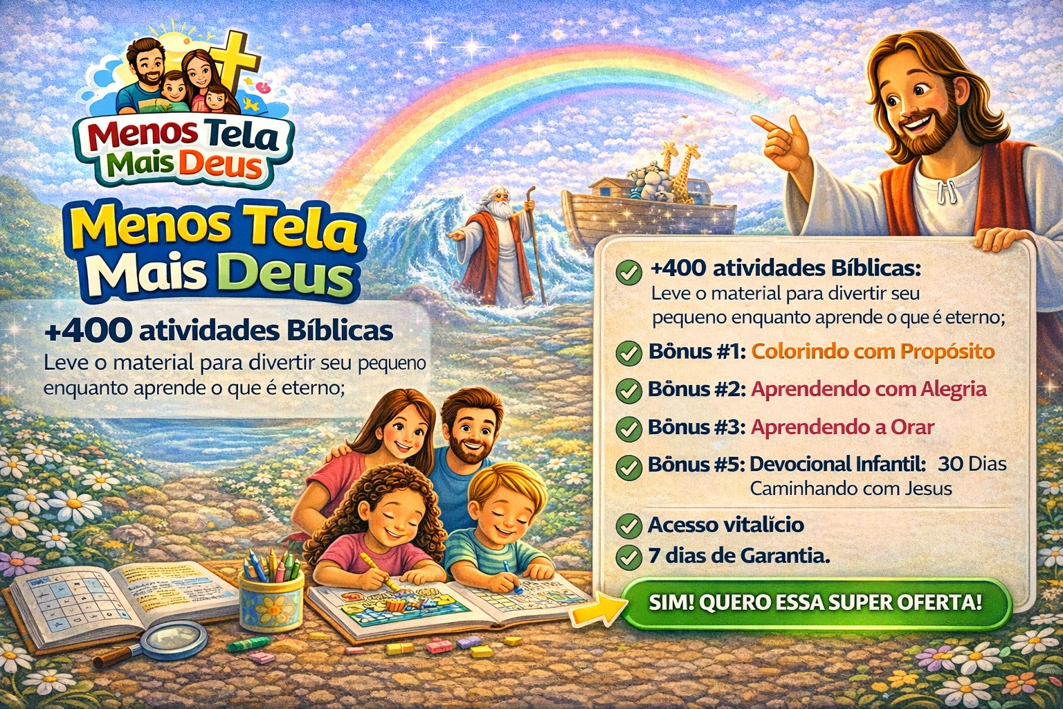 Menos Tela Mais Deus para Crianças